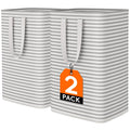 Lifewit 2 Pack Laundry Hamper Large Collapsible Laundry Baskets, Freestanding Waterproof Clothes Hamper with Easy Carry Handles 