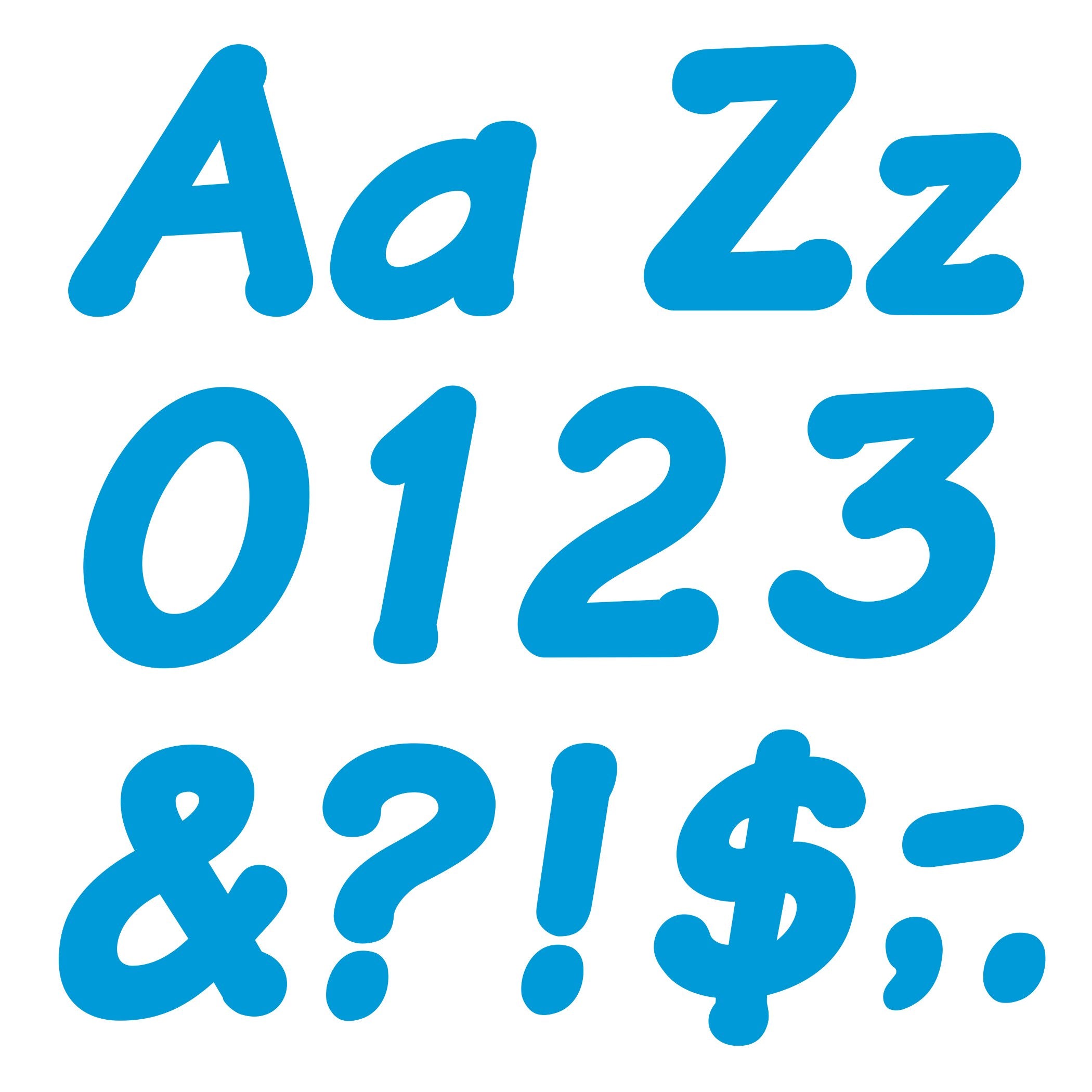 Trend Enterprises, Inc. T-2702 Blue 4' Italic Combo Ready Letters