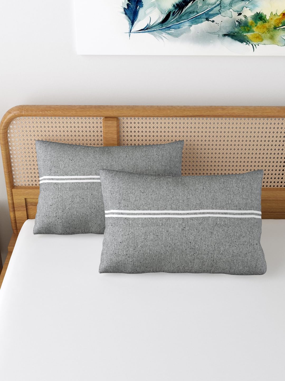 VRde 180 Tc Pillow Cover Set Of 2 | Pillow Cover Cotton 100% | Pillow Cover Set Of 2 King Size | Wrinkle Free & Fade Resistance