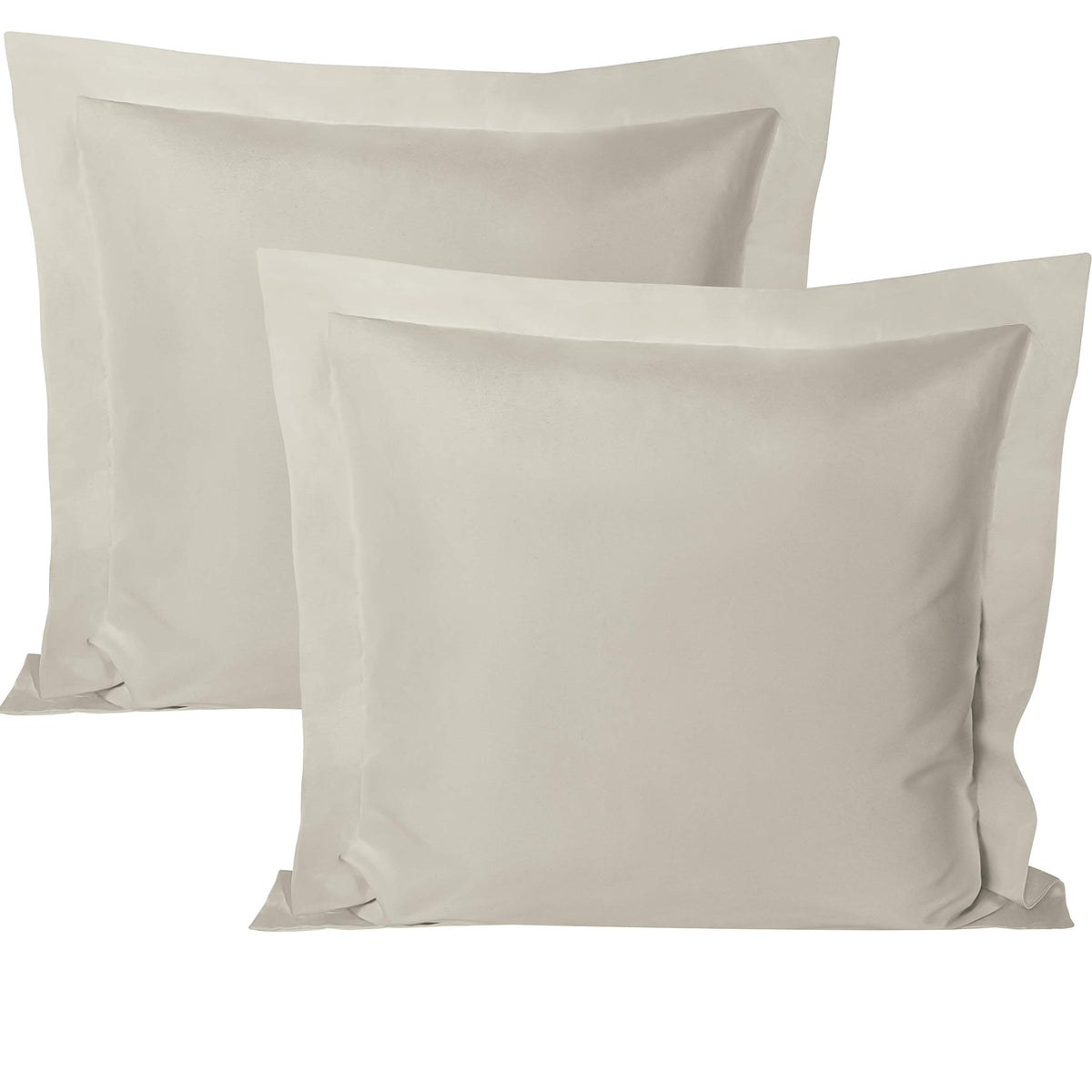 BEDSUM 2 Pcs Microfiber European Pillow Shams, Super Soft and Fade, Wrinkle Resistant Bed Square Throw Pillow Covers with Envelo
