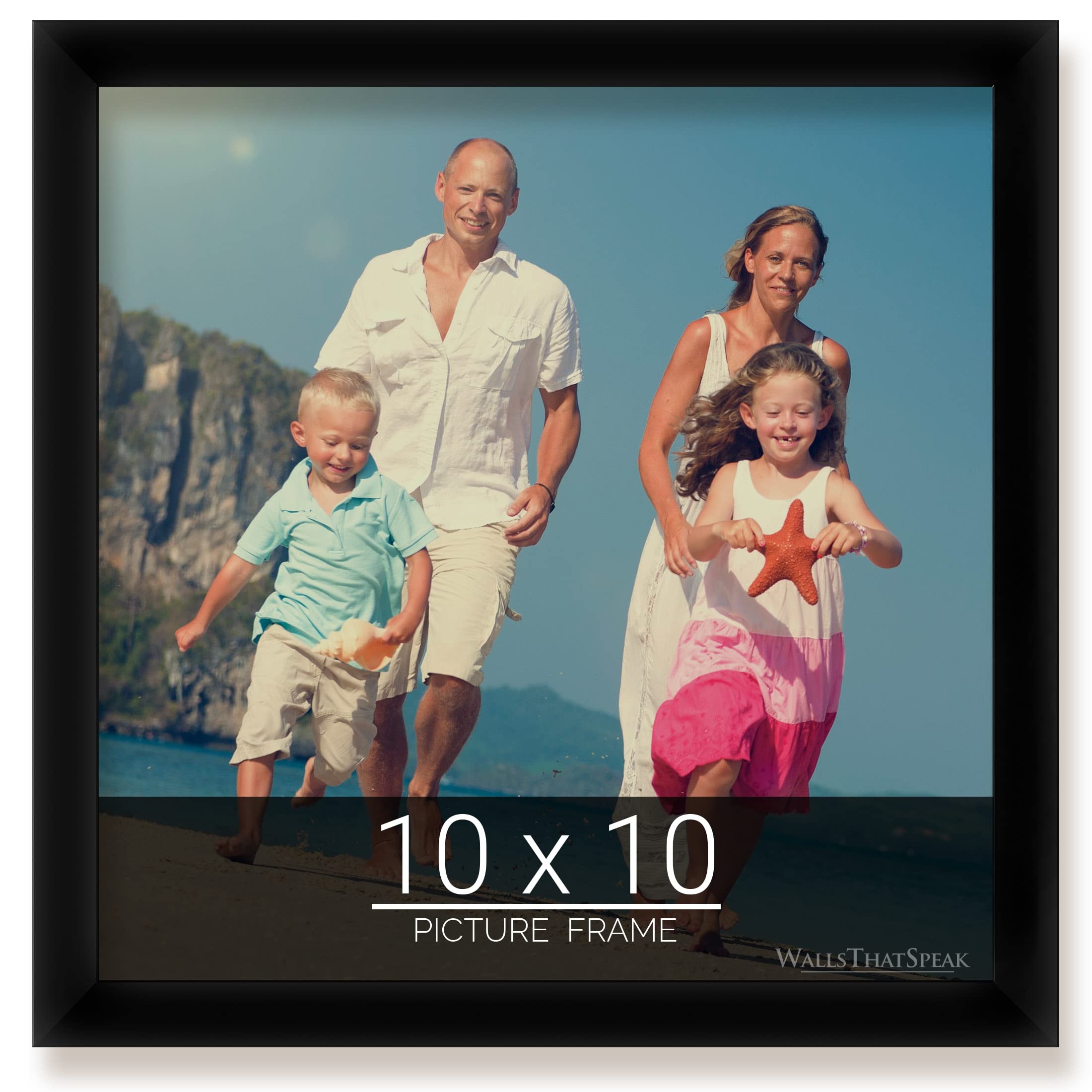 wallsthatspeak 10x10 Black Picture Frame for Puzzles Posters Photos or Artwork