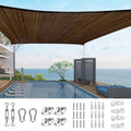 Quictent 20X26Ft Sun Shade Sail For Patio, 185Gsm Heavy Duty Rectangular Outdoor Sunshades Uv Block Outside Canopy Cover For Bac