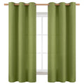 Bgment Curtains 63 Inch Length 2 Panels Set For Bedroom, Grommet Thick Linen Look Burlap Textured Light Filtering Privacy Window Drapes For Farmhouse Living Room, 42 X 63 Inch, Olive Green