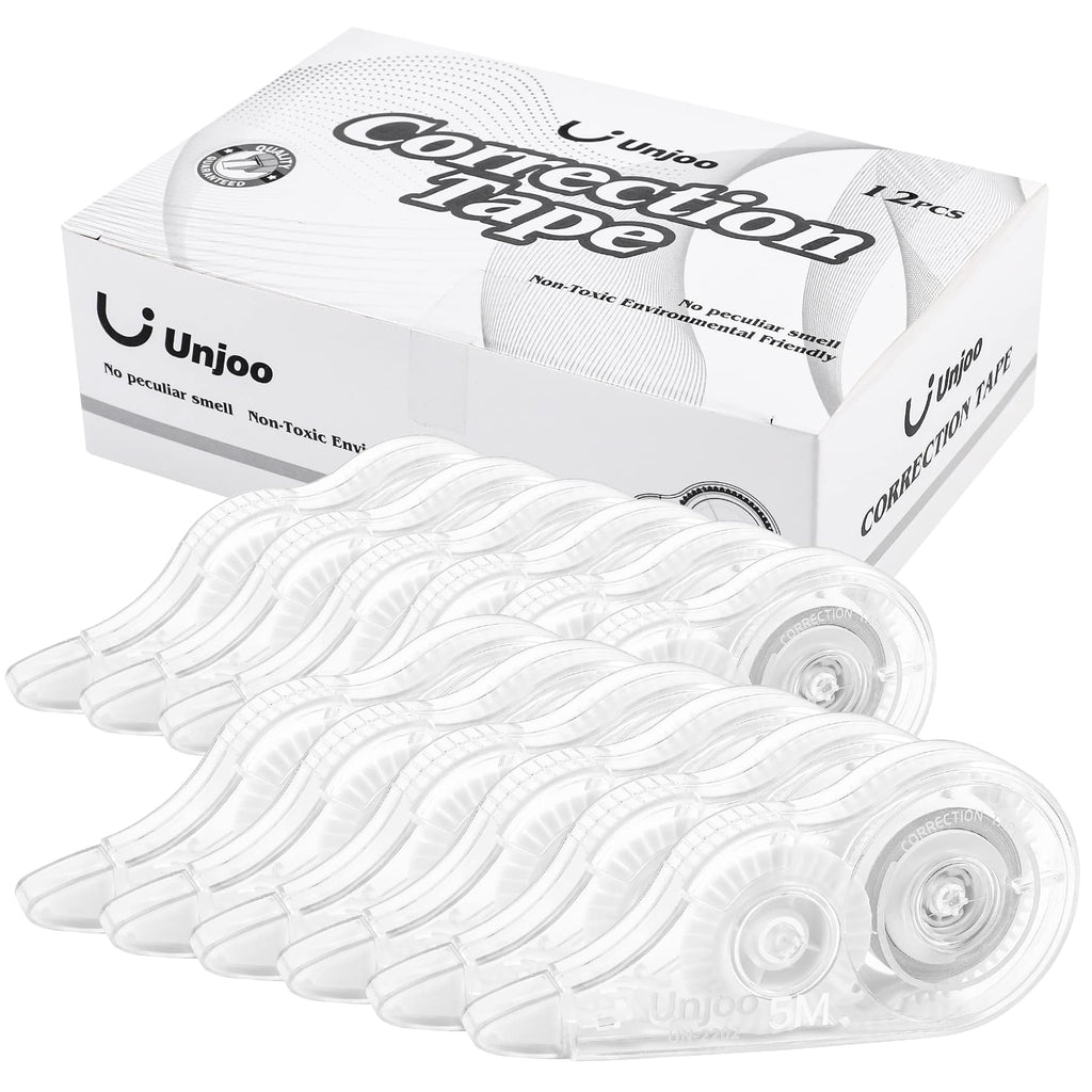 Unjoo Whiteout Correction Tape, Easy To Use Applicator For Instant Corrections Correct Wrong Writing At Any Time, For School, Of