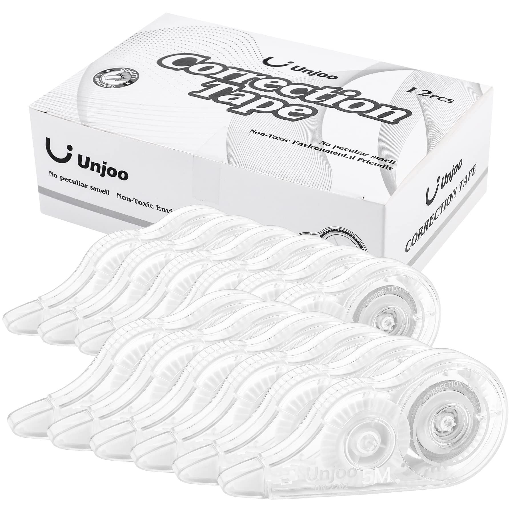 Unjoo Whiteout Correction Tape, Easy To Use Applicator For Instant Corrections Correct Wrong Writing At Any Time, For School, Of