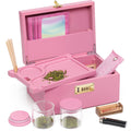 OZCHIN Large Bamboo Box with Combination Lock Decorative box for Home Great Gift Choice Storage Lockbox with Storage Jar, Tray, 