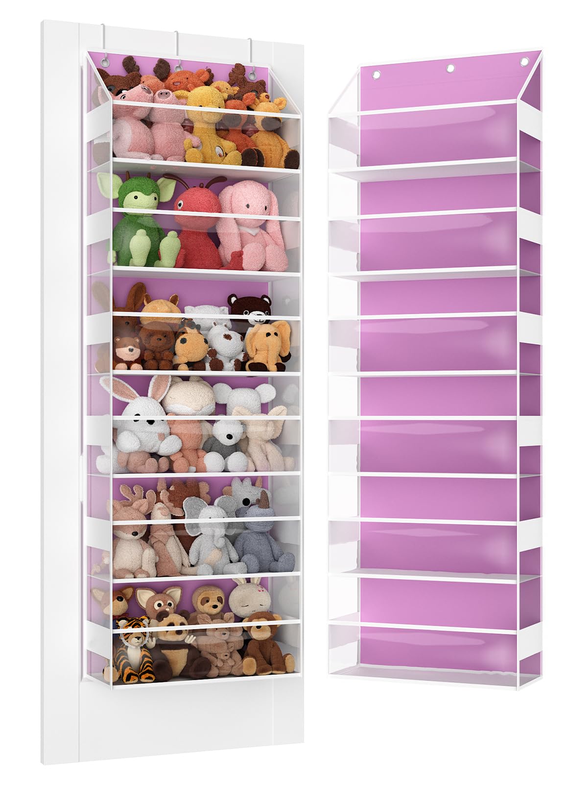 Wakaye Over the Door Organizes- 6 Tier Stuffed Animal Storage, Bathroom Organizers and Storage, Swing-proof Hanging Organizer fo