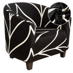 Searchi Club Chair Slipcover Stretch Barrel Chair Covers Printed Tub Chair Slipcovers Soft Spandex Armchair Sofa Cover Removable