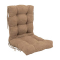 Blazing Needles 18 38-inch Microsuede Seat/Back Tufted Chair Cushion, 18 x 38, Java
