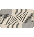 BXFAHZJ Abstract Boho Double Grey Sun Arch Balance Art Door Mat 17x30 Inch Indoor Outdoor Entrance Doormat Decor for Bohemian Ho