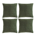 Fancy Homi 4 Packs Boho Olive Green Decorative Throw Pillow Covers 16X16 Inch For Couch Bed Sofa, Rustic Modern Farmhouse Home D