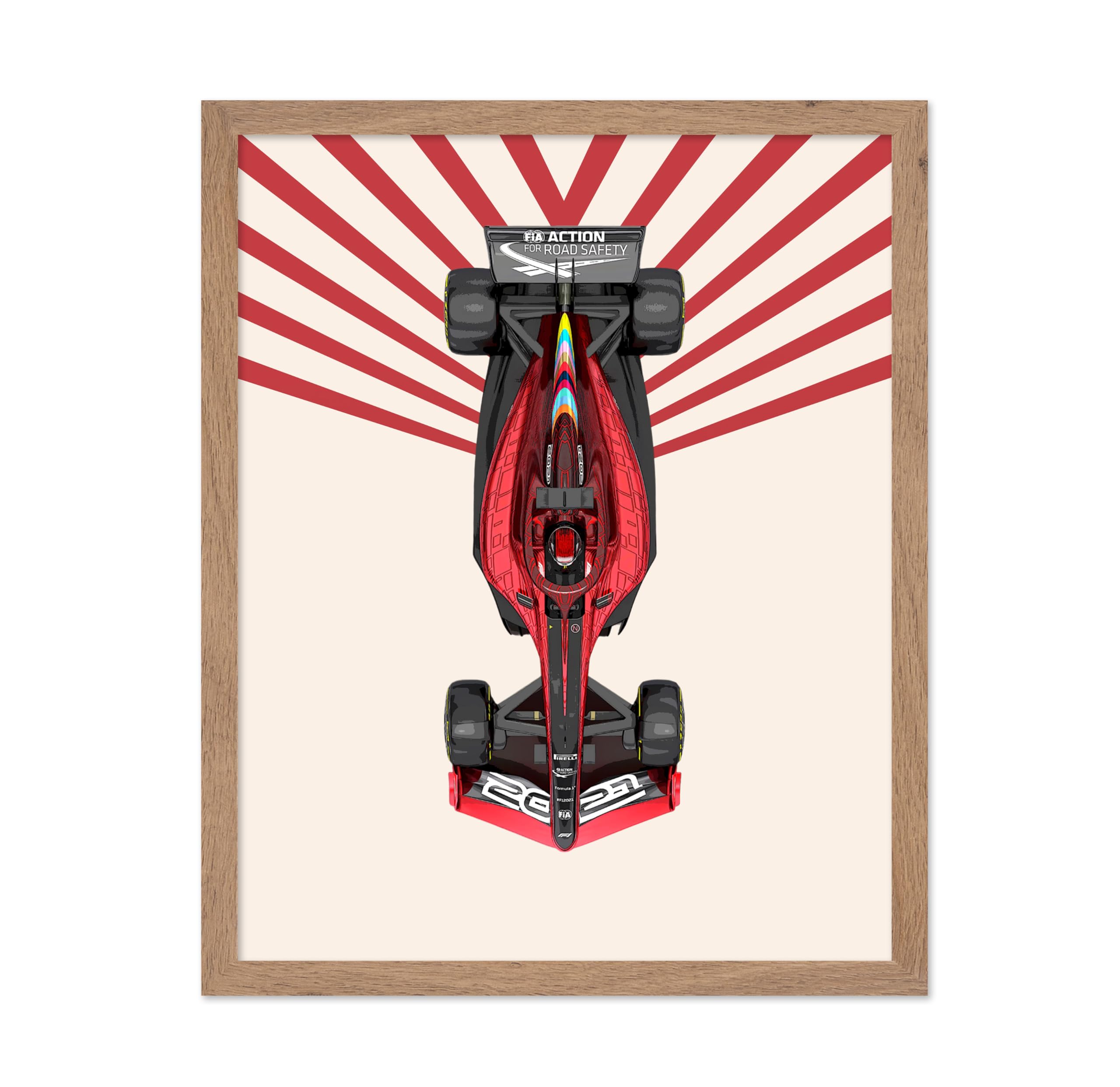 Poster Master Race Car Poster - Sports Car Print - Car Racing Art - Minimal Art - Sports Art - Gift for Men, Women & Car Enthusi