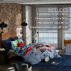 Franco Transformers Optimus Prime 5-Piece Full Size Comforter & Sheet Set, Super Soft, Official Licensed Product