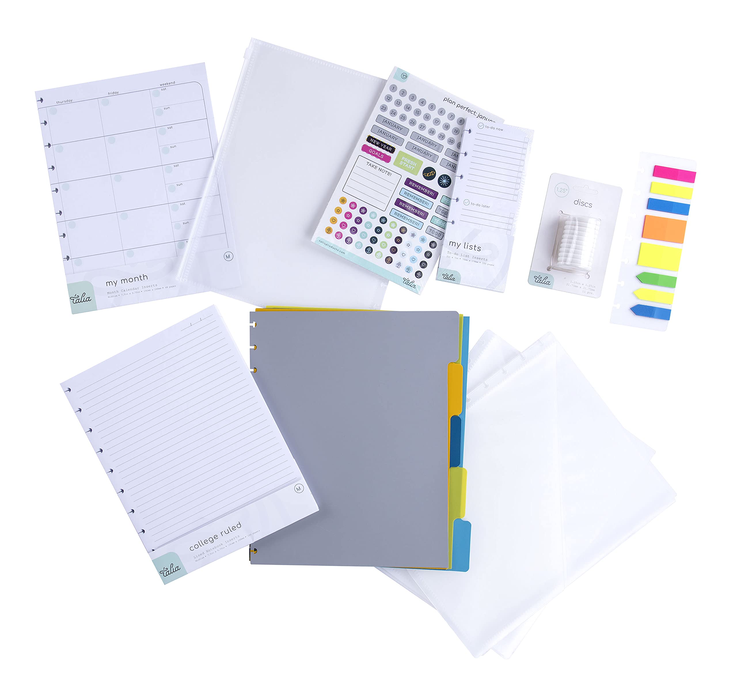 Talia Discbound Notebook Refills (Ydeluxe Expansion Kit, Midsize (7.5In X 9.75In))