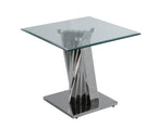 Best Quality Furniture CT01-02 Coffee Table Set, Silver
