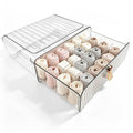 Niulkeax Sock Underwear Drawer Organizer, 24 Cell Storage Box for Closet