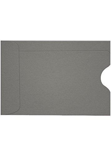 Luxpaper Credit Card Sleeves | 2 3/8' X 3 1/2' | Smoke Gray | 80Lb. Text | 50 Qty