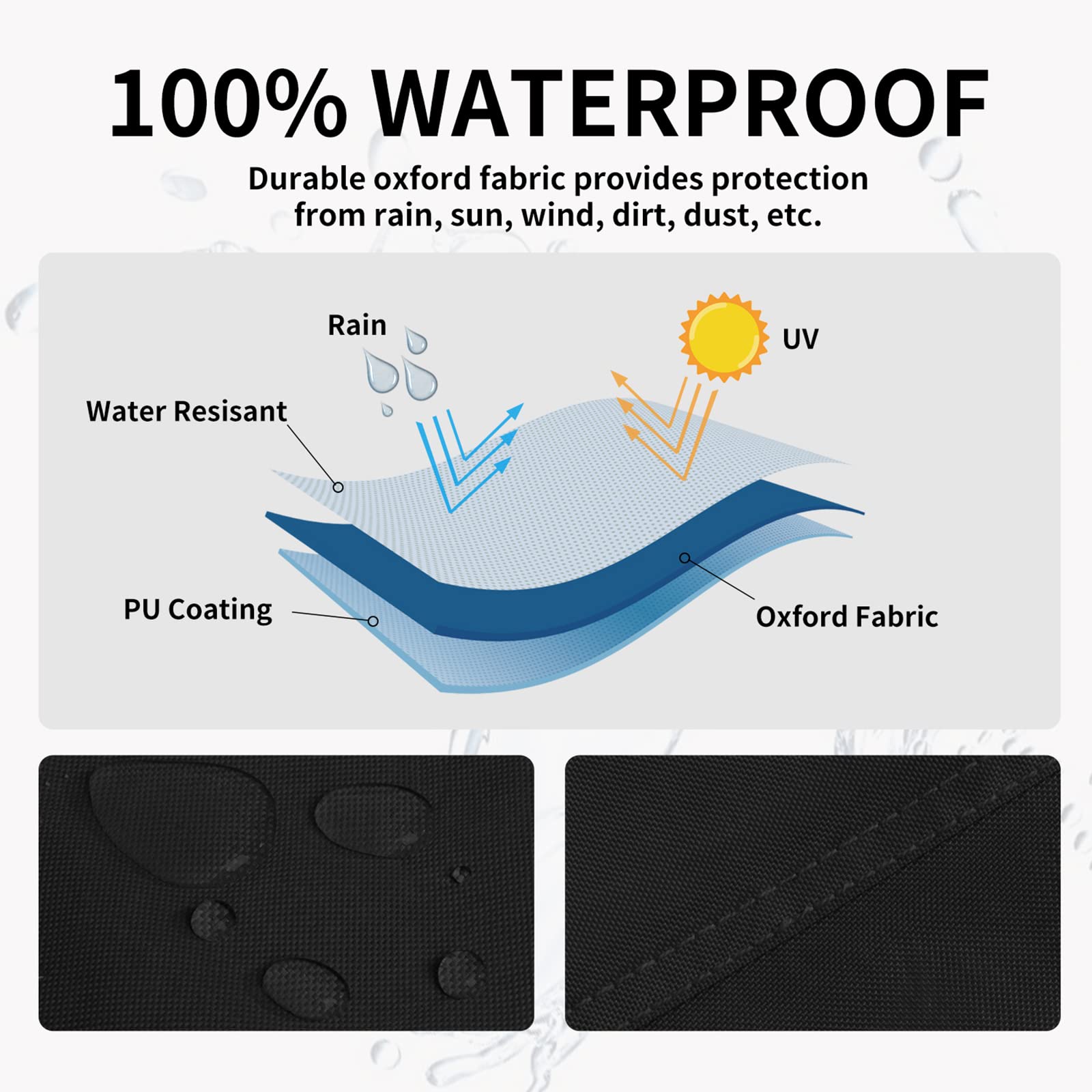 Easy-Going Patio Heater Cover With Zipper And Storage Bag, Waterproof Outdoor Heater Cover Dustproof, Uv-Resisant, Wind-Resistant (89'H X 33'D X 19'B, Black)