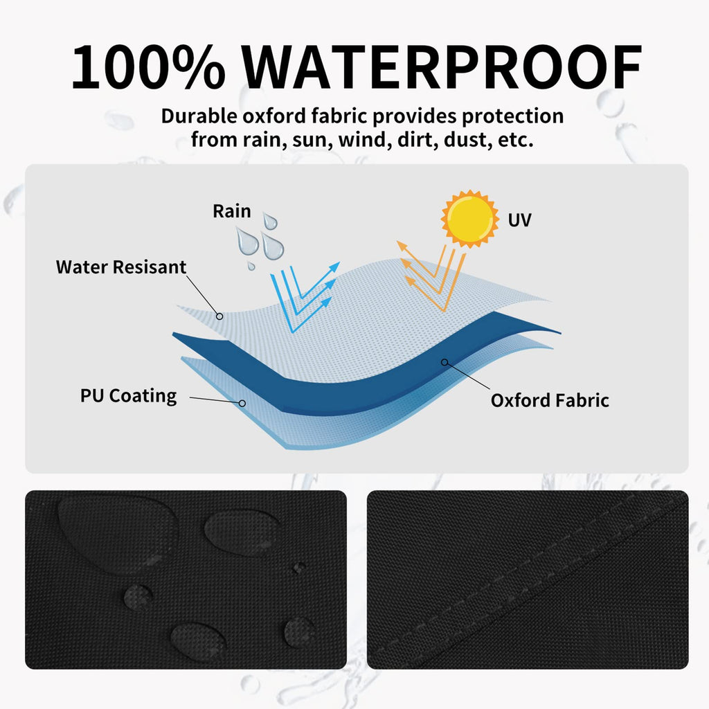 Easy-Going Pyramid Torch Patio Heater Cover With Zipper And Storage Bag, Waterproof Outdoor Heater Cover Dustproof, Uv-Resisant, Wind-Resistant (90'H X 23'L X 23'W, Black)
