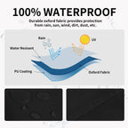 Easy-Going Pyramid Torch Patio Heater Cover With Zipper And Storage Bag, Waterproof Outdoor Heater Cover Dustproof, Uv-Resisant, Wind-Resistant (90'H X 23'L X 23'W, Black)