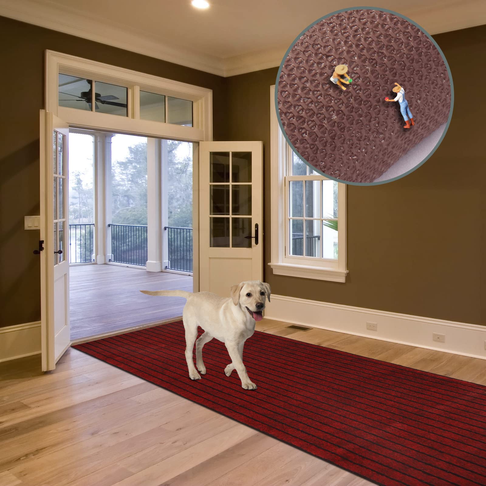 Custom Size Runner Rug 4 Ft X 35 Ft, Zgr 2-82Ft Carpet Runners Hallway Entryway Kitchen Garage Laundry Room Area Rugs With Non-S