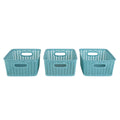 Simplify 25173-WHT-3PK Herringbone Storage Basket, Small, White, 3 Count