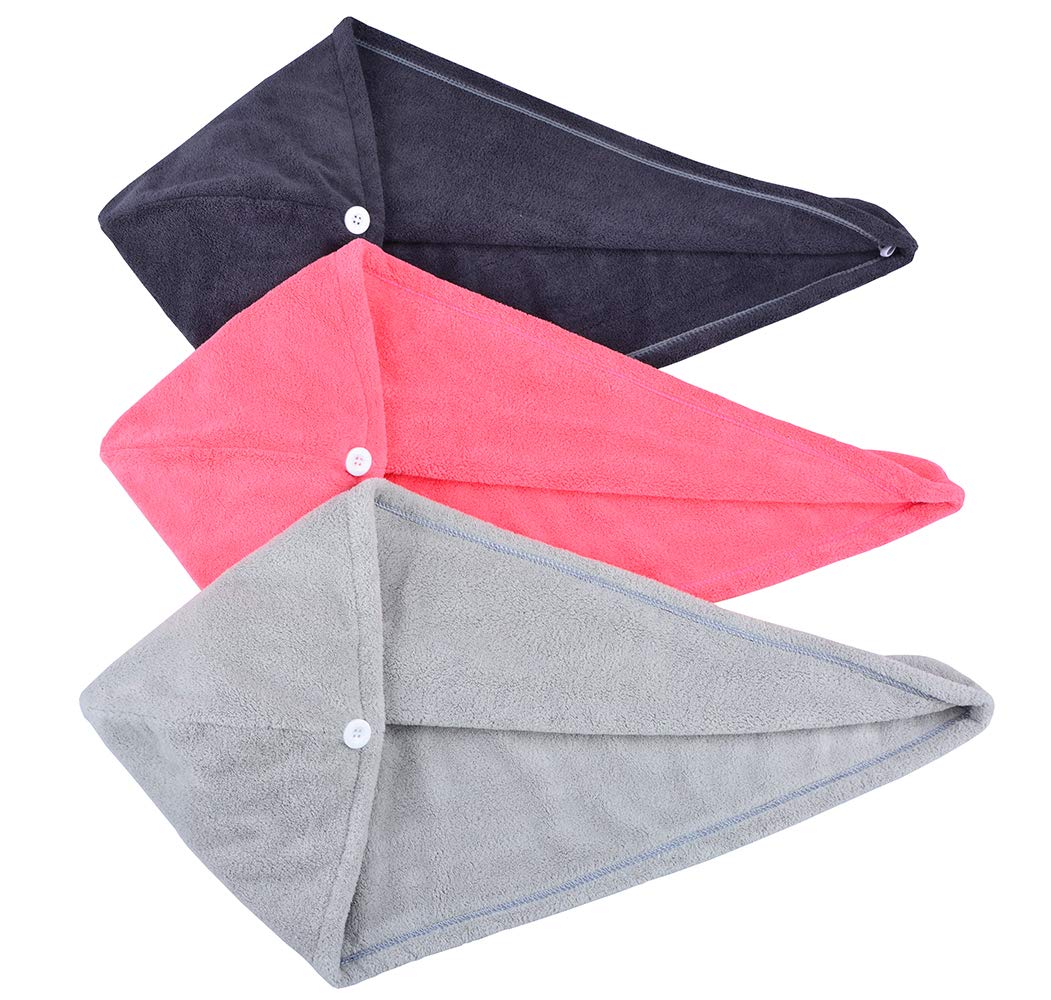 HOPESHINE Hair Drying Towel Twist Soft Shower Microfiber Towels for Curly Girls Hair Turban Wrap Fast Drying Ultra Absorbent Cap