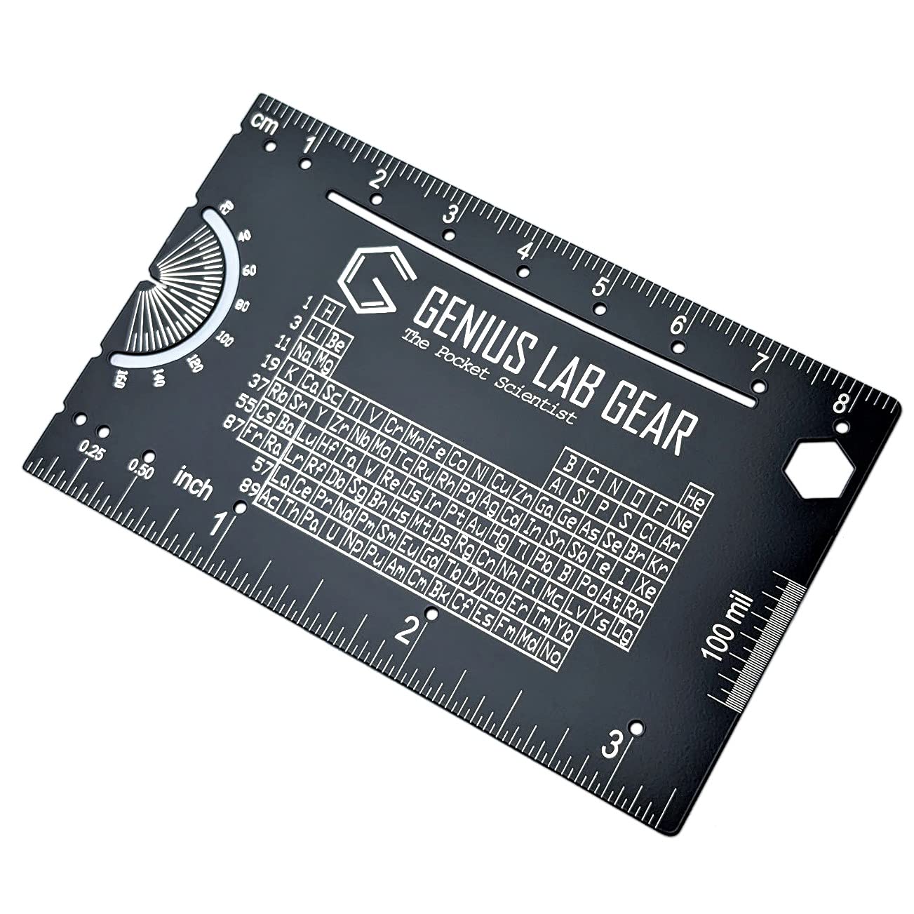 The Pocket Scientist - Wallet Science Ruler Scale And Unit Conversion Reference - 3 Inch 85 Mm Homework Helper For College Stude