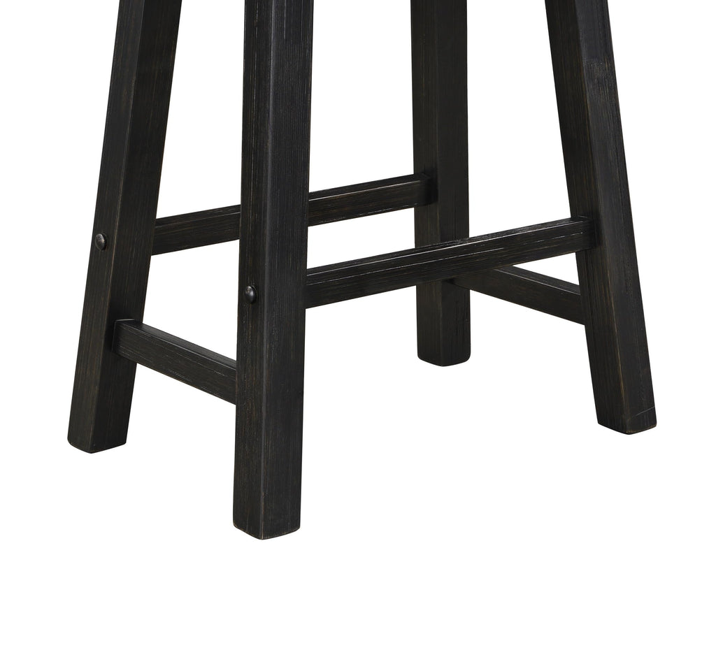 Boraam Sonoma Backless Saddle Kitchen Counter Stool - Black Charcoal
