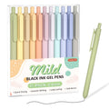Shuttle Art Retractable Mild Gel Ink Pens, 11 Pack Black Ink Pens, Cute Pens 0.5Mm Fine Point Soft Barrel For Writing Journaling