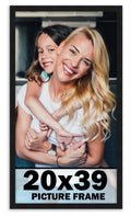 20x39 Frame Black Picture Frame - Complete Modern Photo Frame Includes UV Acrylic Shatter Guard Front, Acid Free Foam Backing Bo