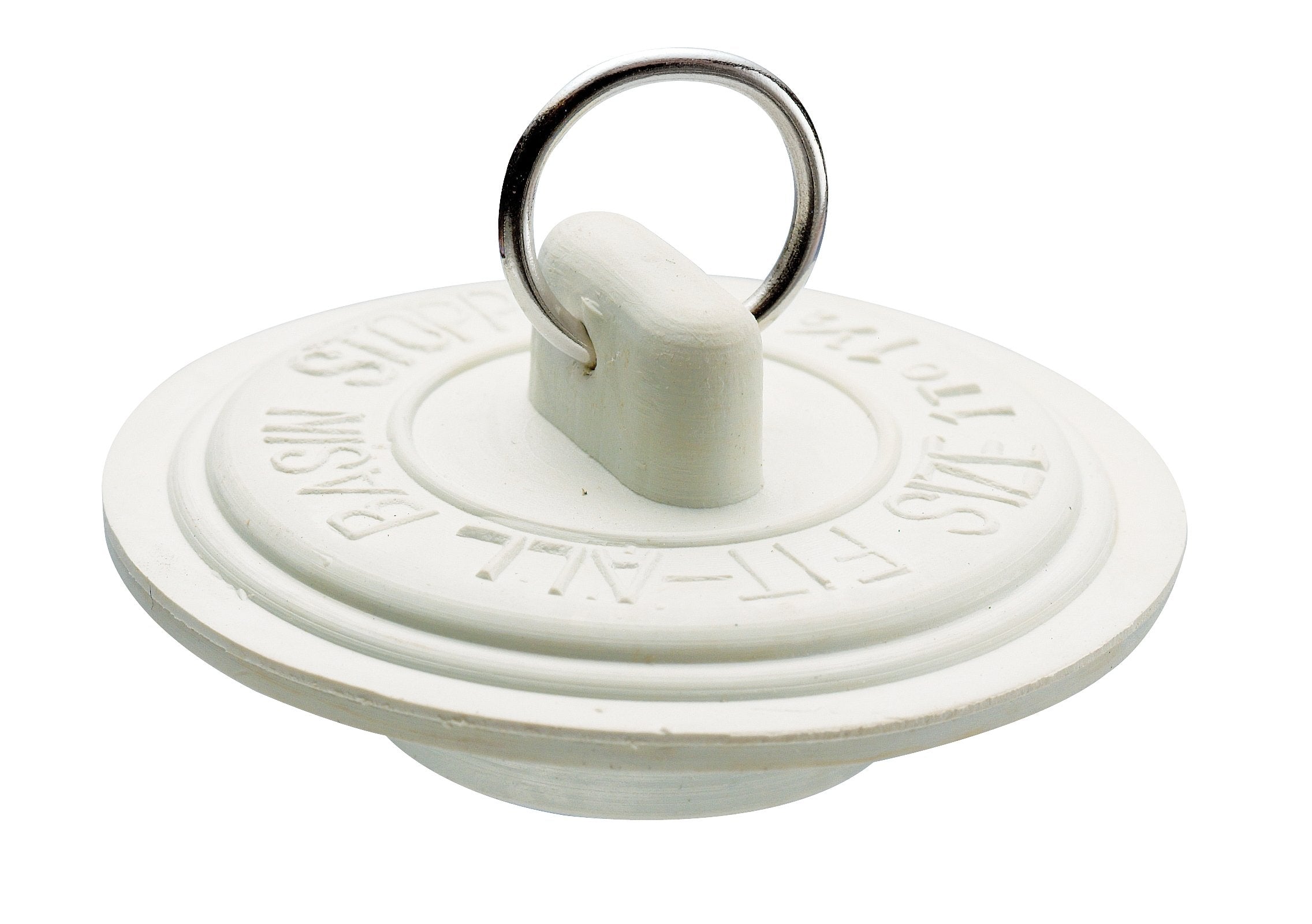 Plumb Pak PP820-3 Drain Stopper, Fits Size 1-1-3/8 in, Rubber, White