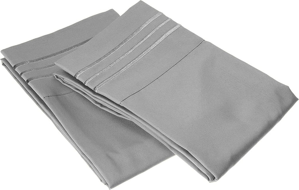 Elegant Comfort Wrinkle & Fade Resistant 1500 Premium Hotel Quality Microfiber Ultra Soft Luxurious 2-Piece Pillowcases, King Si