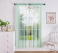 Pi Sheer Curtain 108 Inches Long,Light Window Drapery Soft Airy Voile With Rod Pocket For Living Room/Bedroom/Patio Door/Sliding Glass Door 2 Panels(W42Xl108,Mint Green)