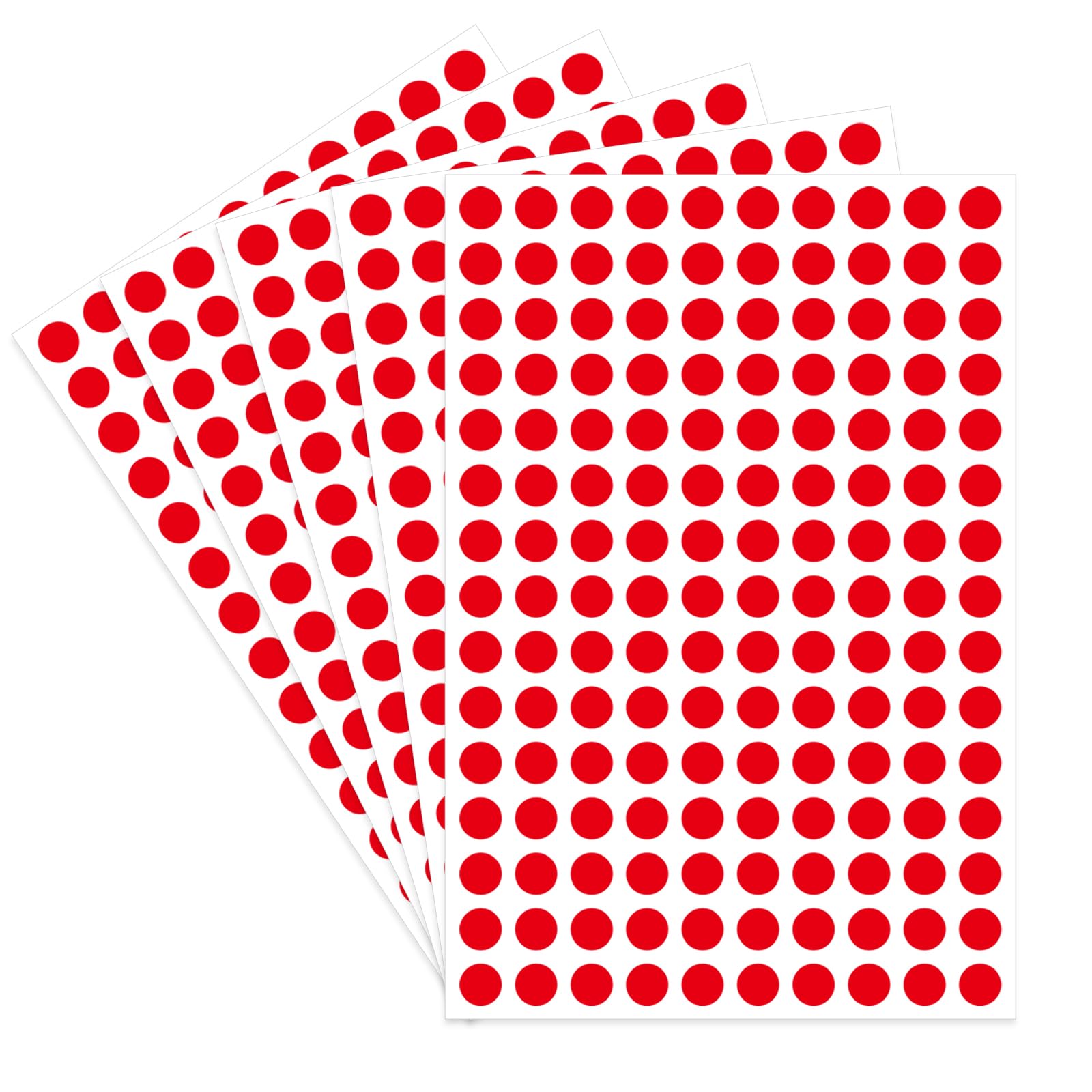 Starboling Dot Stickers - 3/8 Inch Red Circle Labels, 3000Pcs Self-Adhesive Writable Color Coding Round Labels For Office, Class