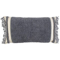Rizzy Home 14" x 26" Down Filled Pillow with Woven Cotton Cover-Gray