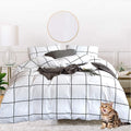 Jumeey Plaid Duvet Cover Queen Black And White Bedding Grid Duvet Cover Full Bedding Set Women Men Teen Boys Buffalo Plaid Duvet