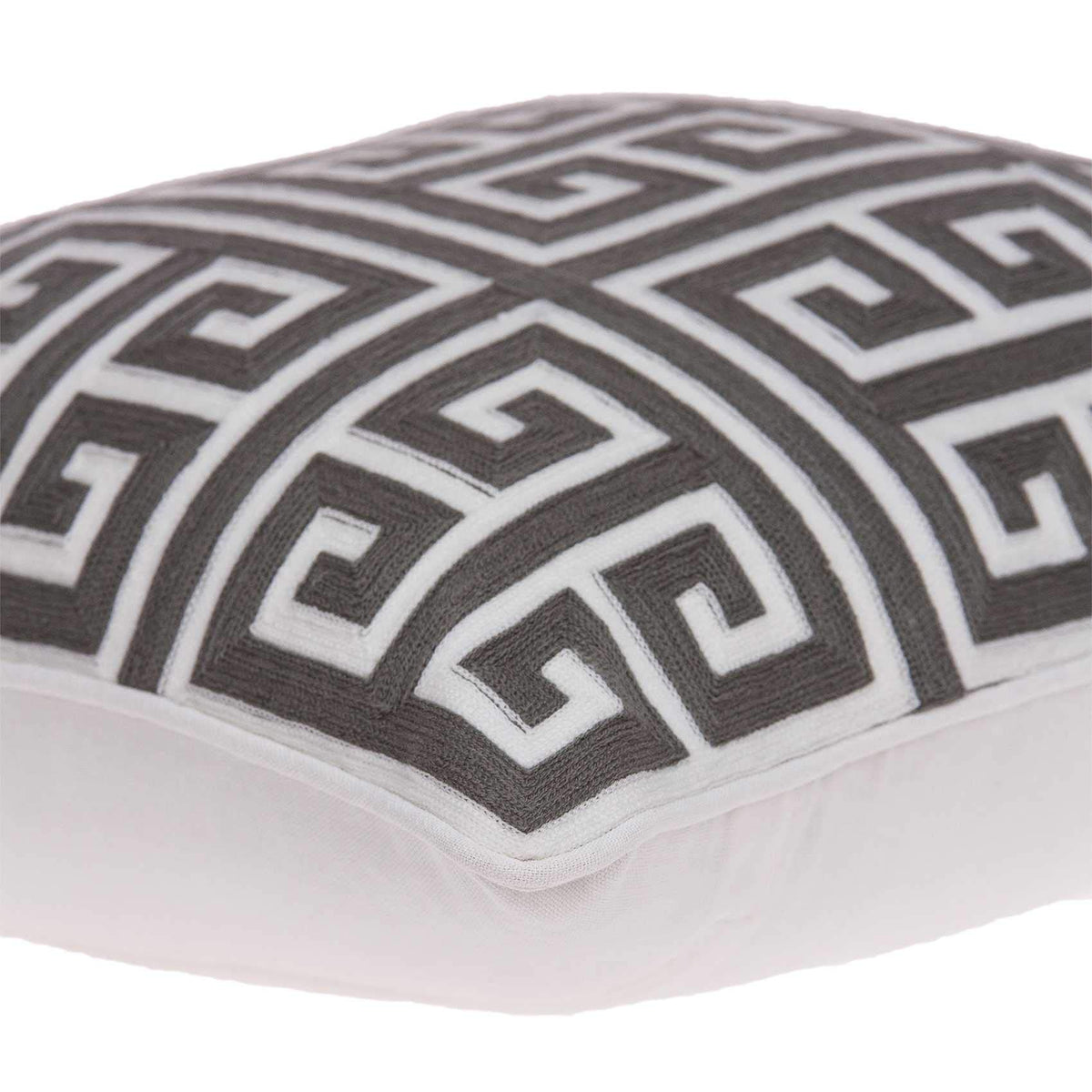 20' X 7' X 20' Cool Transitional Gray and White Pillow Cover with Poly Insert