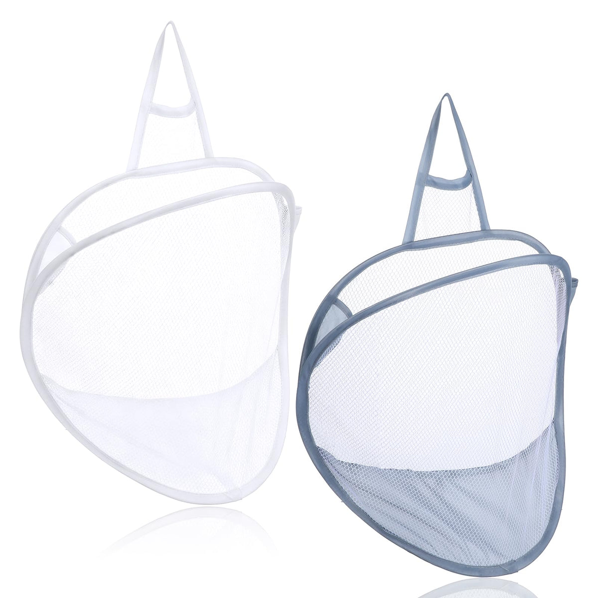 Ymapinc 2Pcs Small Mesh Laundry Bags, Foldable Hanging Hampers Basket