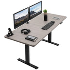 Vivo Electric 71 X 30 Inch Standing Desk Workstation, Memory Controller Height Adjustment, 1B Series, Dark Gray Top Black Frame, Desk-Kit-1B7G