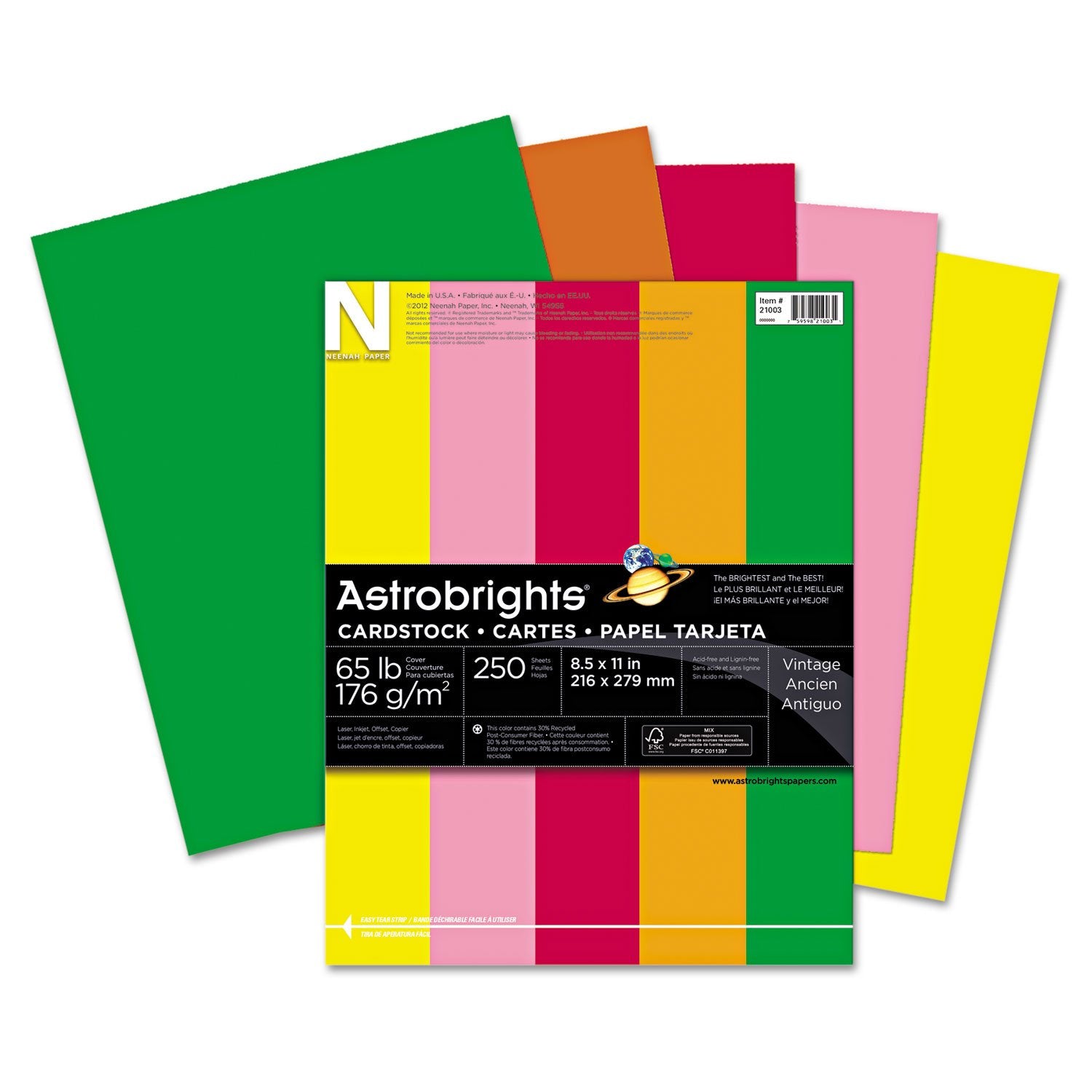 Wausau Paper Astrobrights Printable Multipurpose Card (Wau21003)