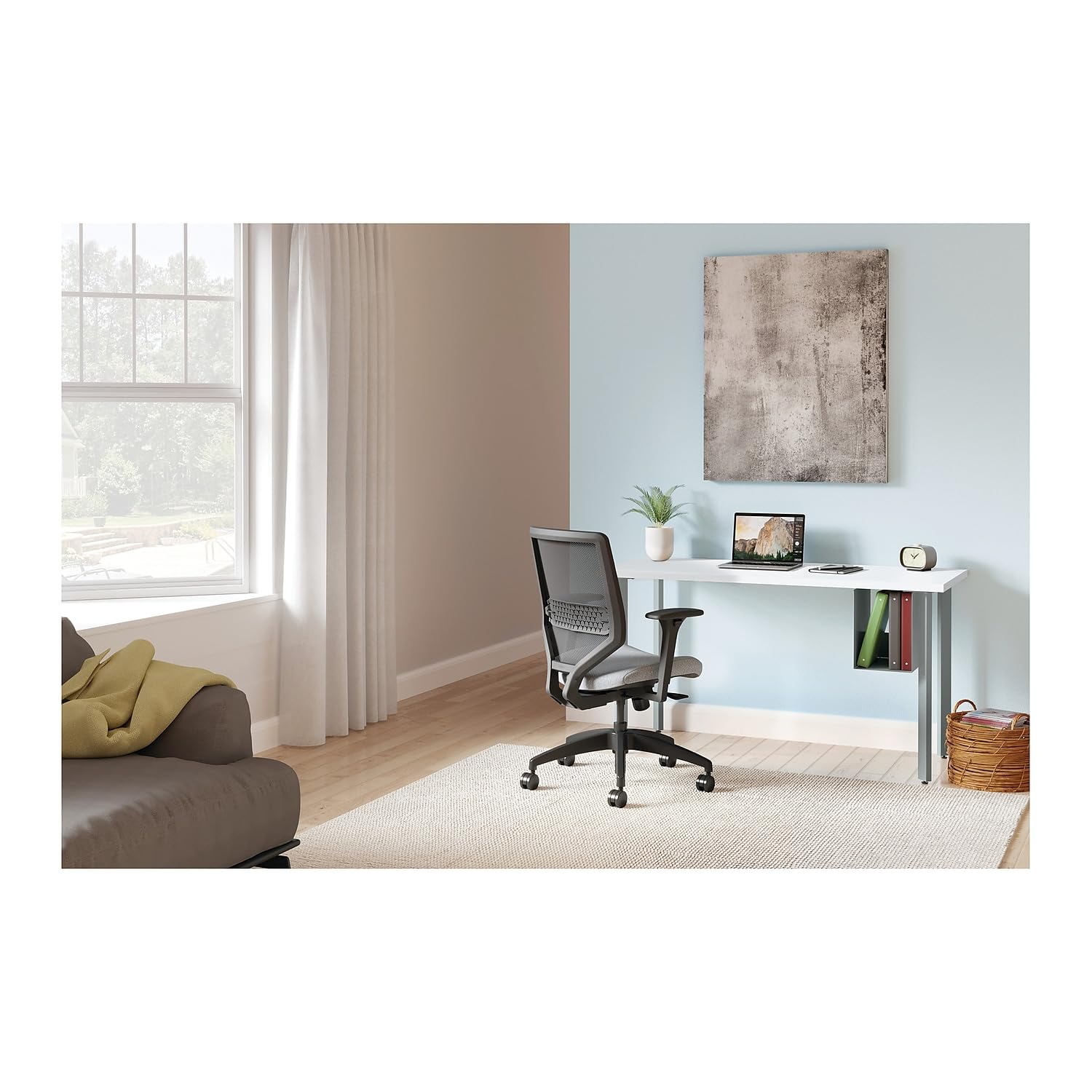 HON Coze Table Desk Rectangle Worksurface Top, 48 x 24, White
