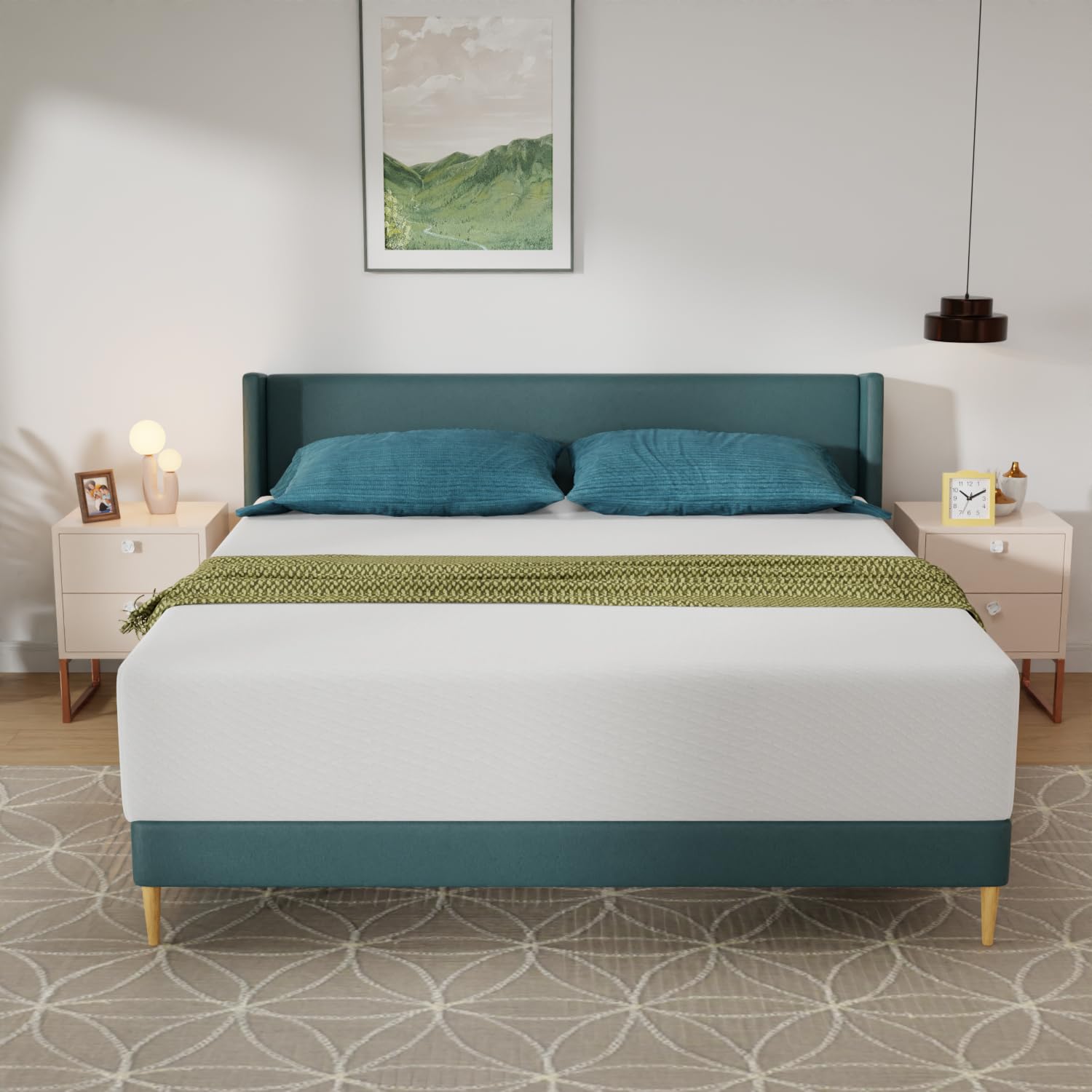 FDW 14 inch Gel Memory Foam Mattress Medium Firm Mattresses for Cool Sleep Relieving No Fiberglass CertiPUR-US Certified Mattres
