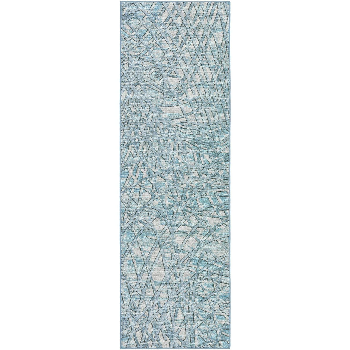 Winslow Wl2 Blue Transitional Rug Runner 2' 6" X 12'