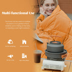Puredown Soft Feather Down Throw Blanket Lightweight Packable Couch Throw For Indoor And Outdoor Use, 50''X70'', Orange