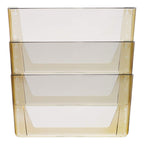 Storex Stacking Wall Pocket Set - 18 X File - 1 Pocket(S) - 7' Height X 4' Width - Wall Mountable - Smoke - Poly - 3 / Set