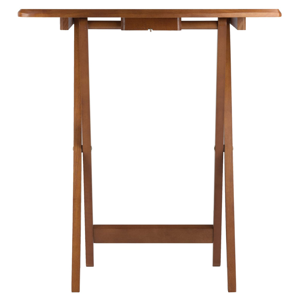 Winsome Dylan Teak Snack Table Set of 4, Oversized Living Room Tables, 26 - Ideal for Entertaining and Space-Saving Solutions