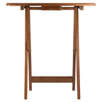 Winsome Dylan Teak Snack Table Set of 4, Oversized Living Room Tables, 26 - Ideal for Entertaining and Space-Saving Solutions