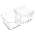 BINO | Plastic Organizer Bins, X-Large - 4 Pack | The SOHO Collection | Multi-Use Organizer Bins | Pantry & Freezer Bin | Plasti