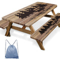 Britown Picnic Table Cover with Bench Covers Elastic Edges, Wooden Camper Fitted Table Cover, Outdoor Patio Camping Essentials 9
